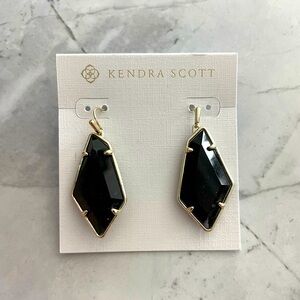 Black and Gold Kendra Scott Emmie earrings - brand new with tags